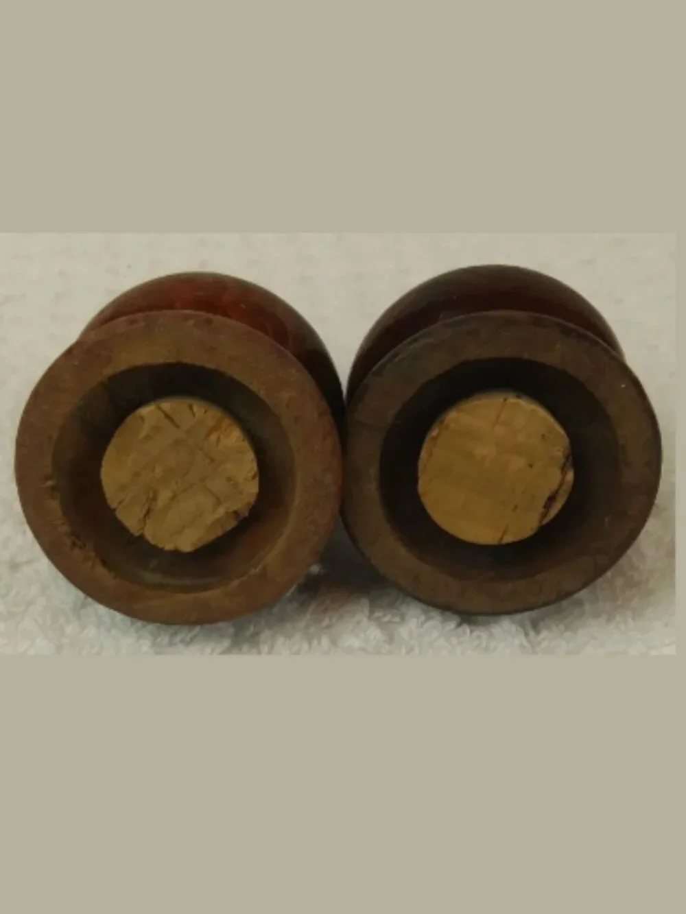 Vintage Wooden Acorn Souvenir San Francisco Salt Pepper Shakers Cork‎ 2.5